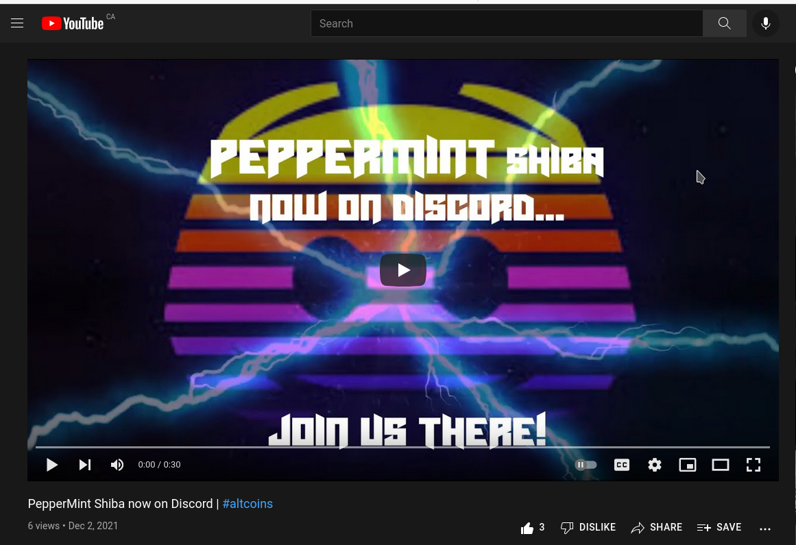PepperMint Shiba Token Discord Community Launched
