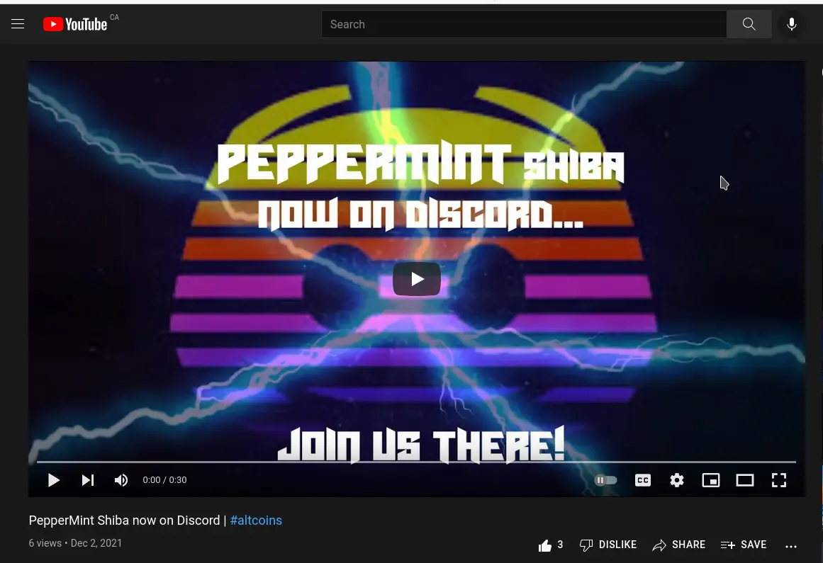 PepperMint Shiba Token Discord Community Launched