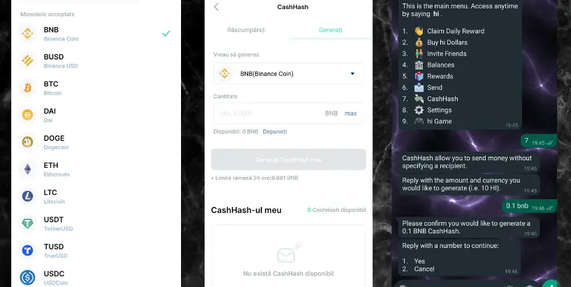 hi Dollar CashHash feature