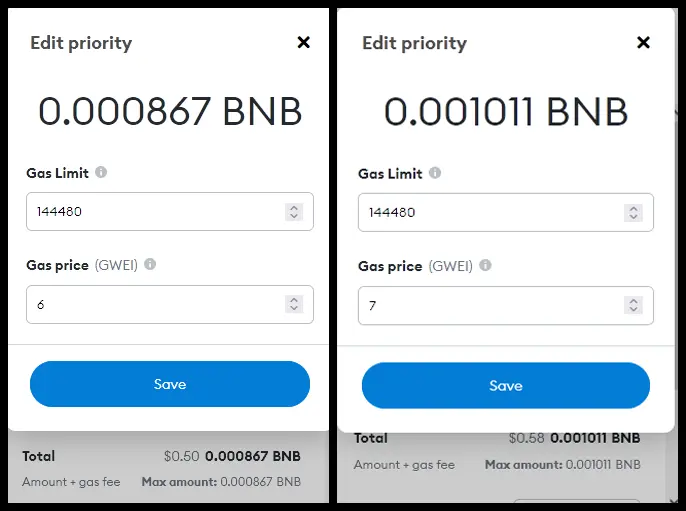 Metamask gas fees