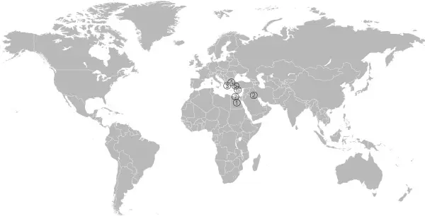 7 Wonders of the world - Situated on the world map near the Mediterranean Sea