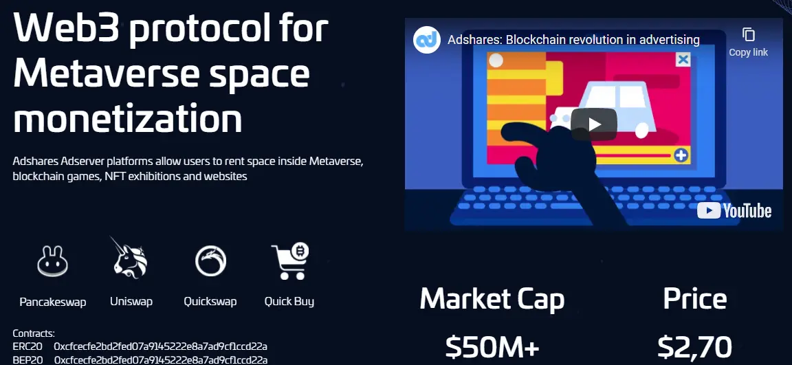 Adshares Metaverse Monetization