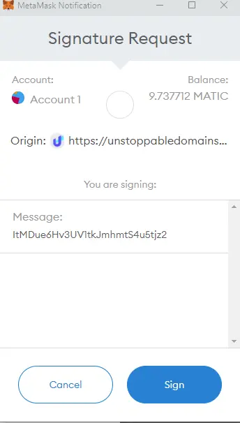 sign a message
