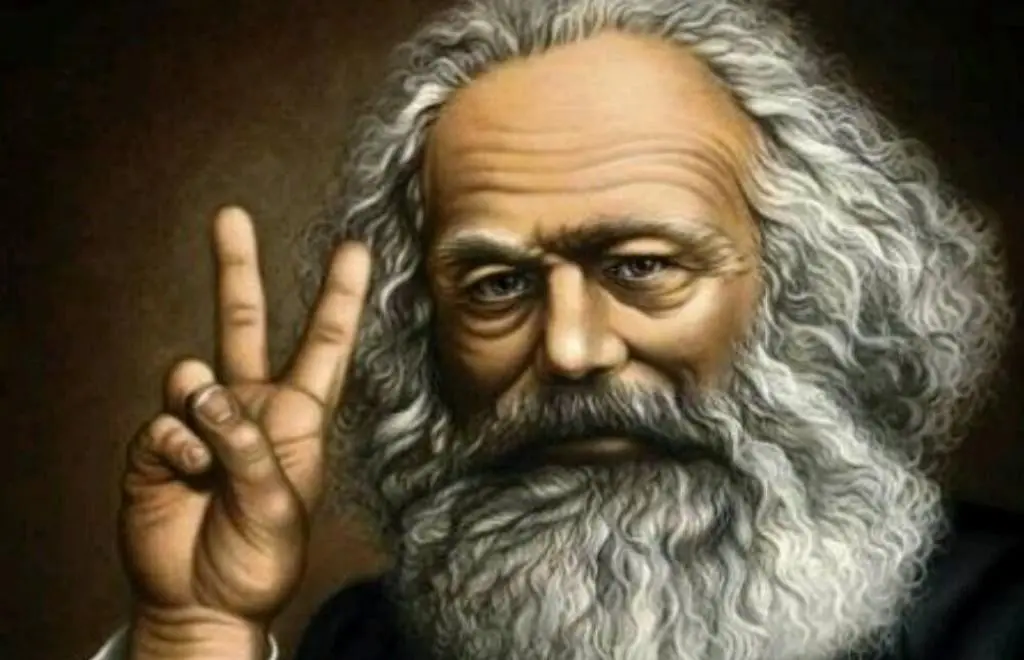 Karl Marx posando para la foto de perfil de su Instagram.