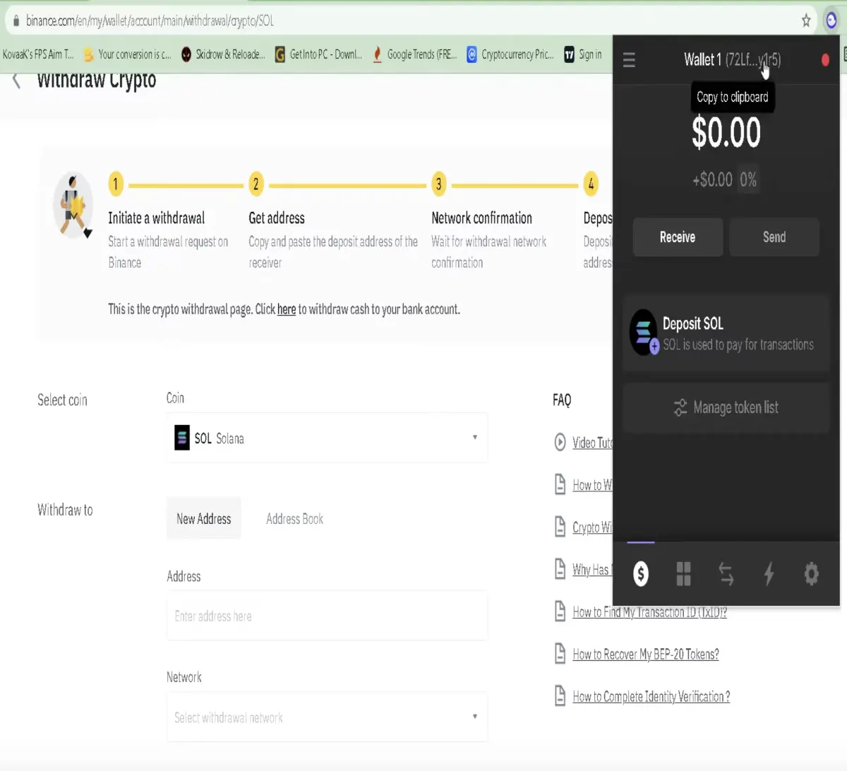 phantonm and binance
