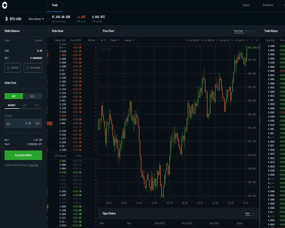 CoinbaseProUI