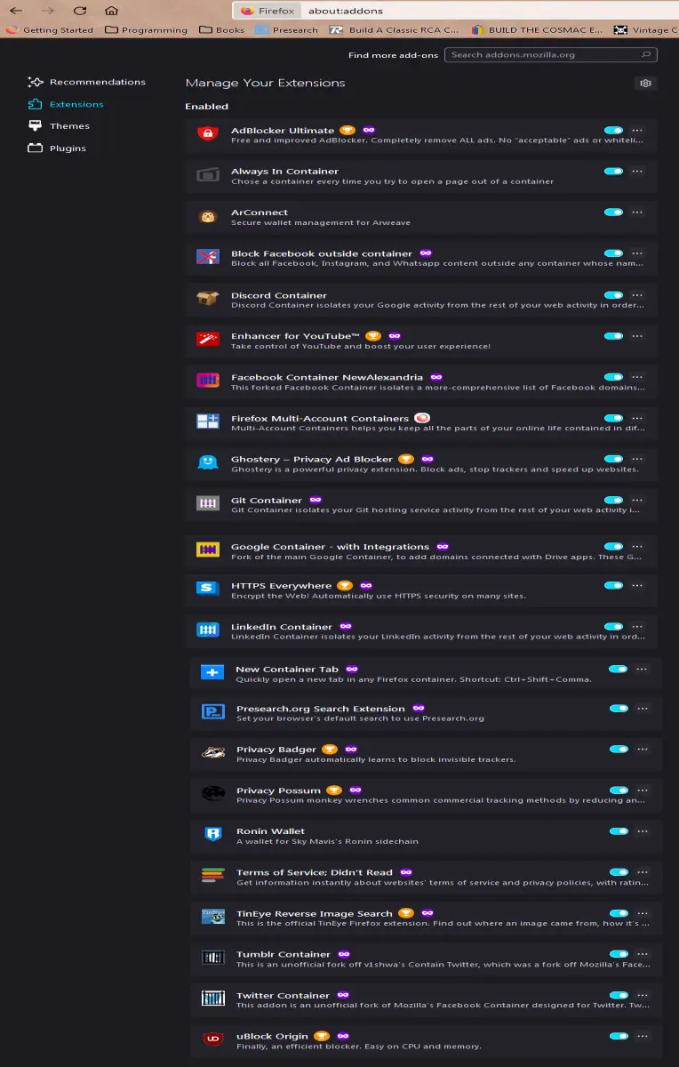 All my FF plugins