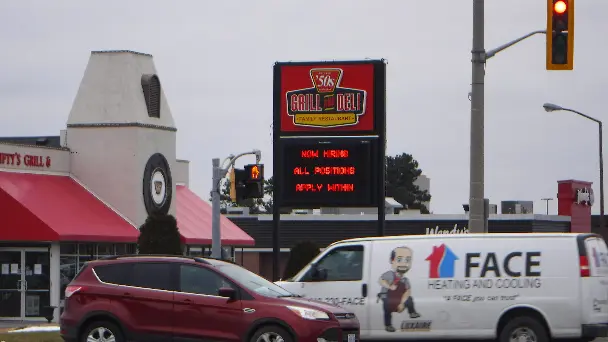 50s Grill 'Now Hiring' Sign