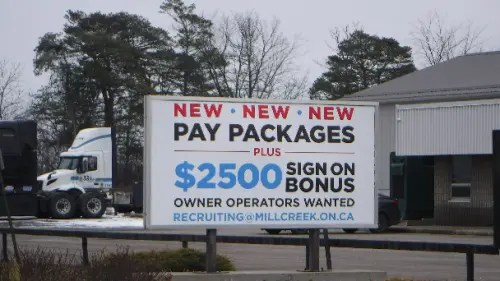 Truck Drivers Sign On Bonus