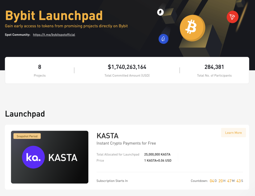 Bybit Launchpad Token Presales
