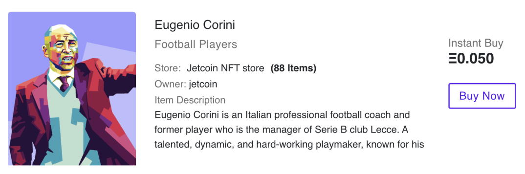 JET NFT cards store
