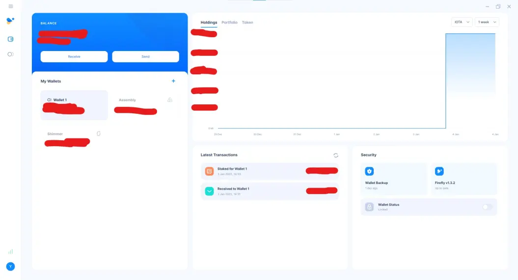 Firefly wallet screen