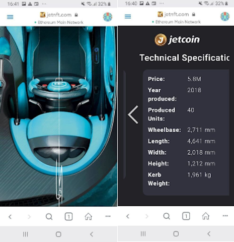 cars on nft viewer