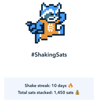 My current shake streak