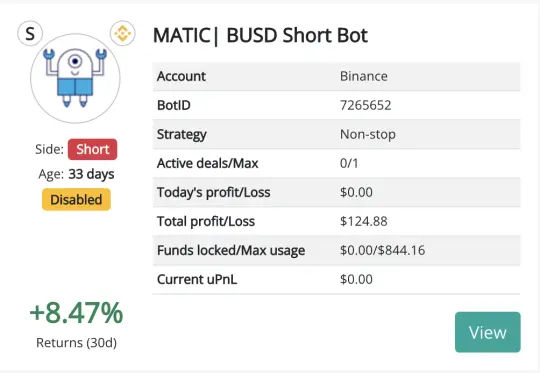 Matic Short Bot