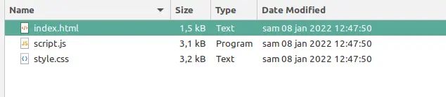 files for simple website