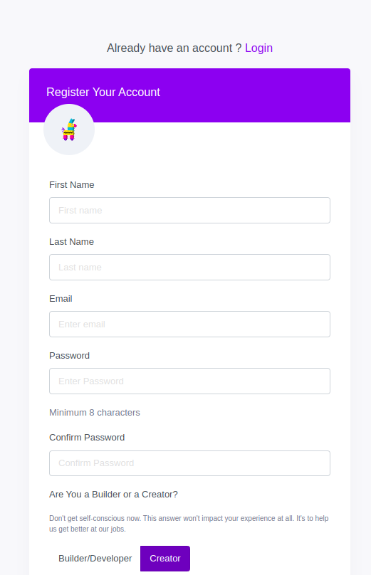 Register on Pinata