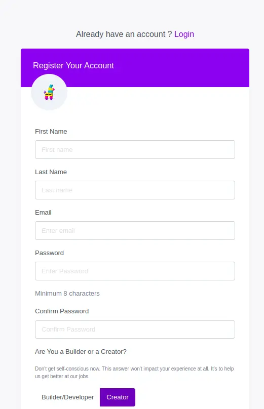 Register on Pinata