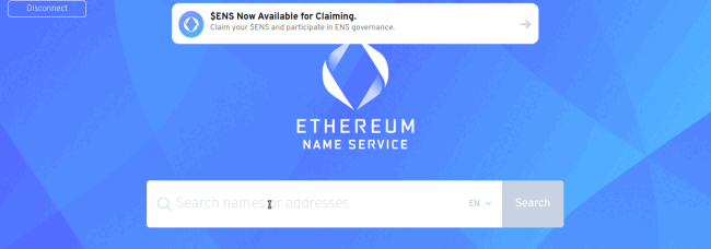 Register ENS name