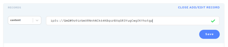 Set CID on ENS