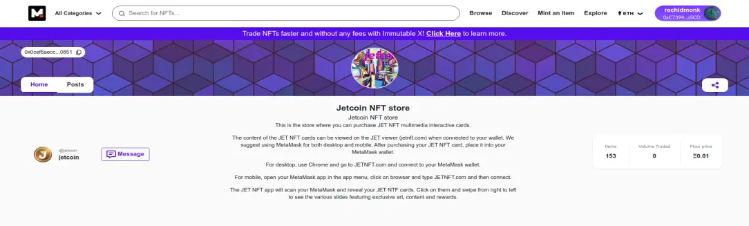jetcoin store on mintable