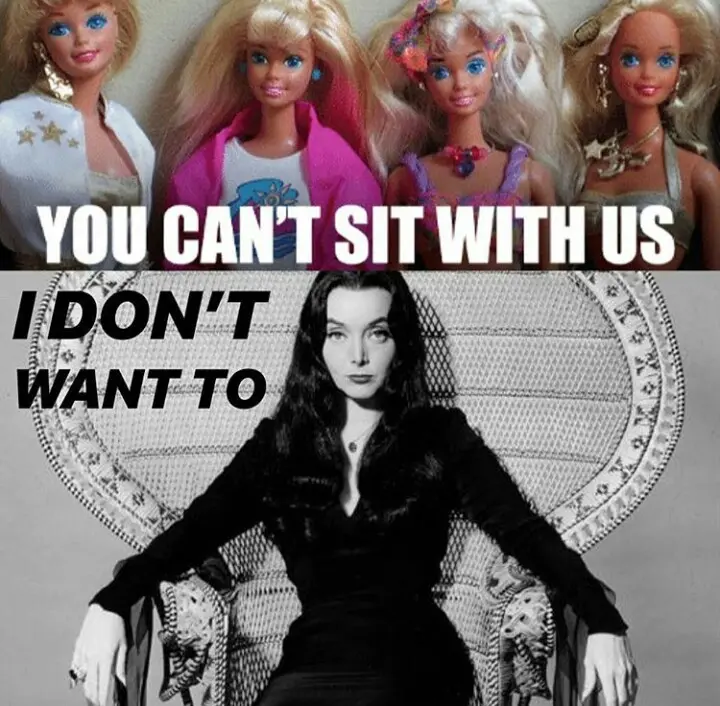 You Can't sit with us. I don't want to.