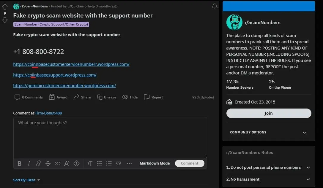 Fake crypto exchanges