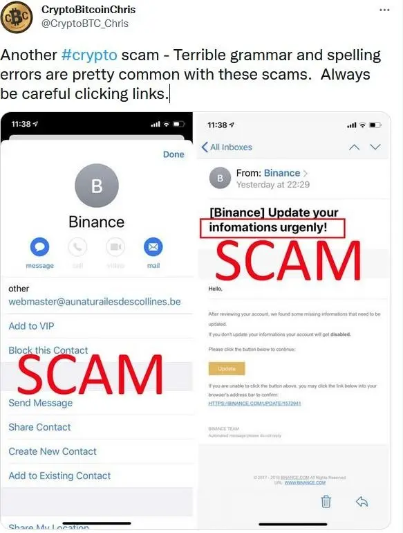Dodgy Websites and Messages