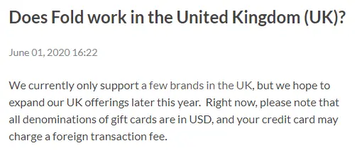 Does Fold work in the UK?
