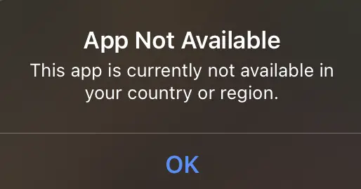 App Not Available