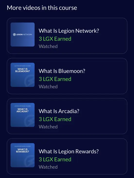 Legion Network learn & earn