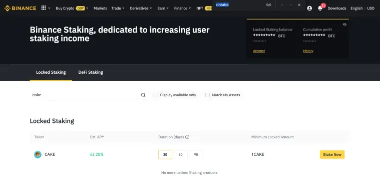 30 Day Staking