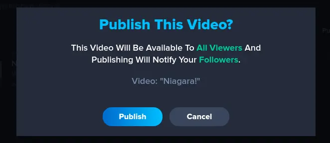 Publish Video