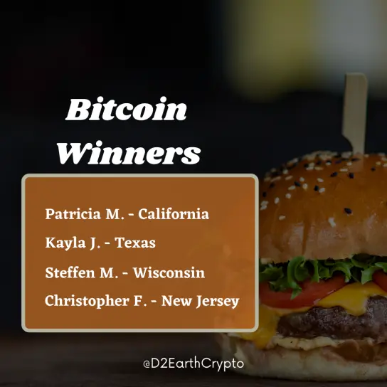Burger King Crypto Campaign Bitcoin Winners