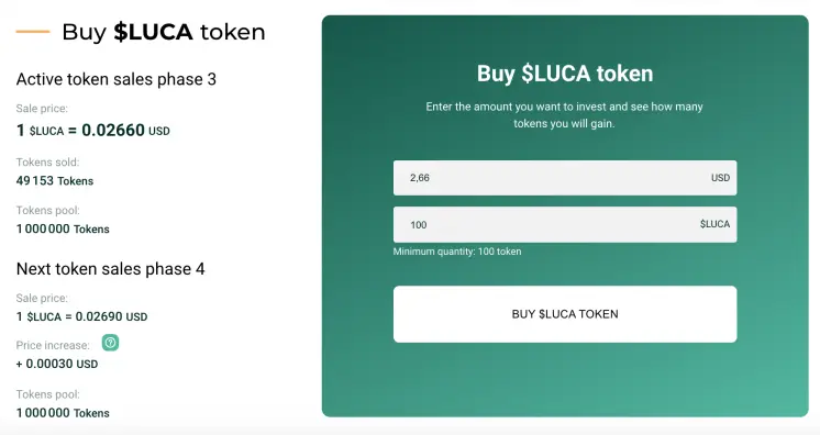 LUCA's price