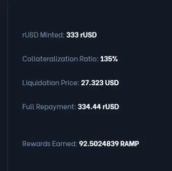 Profit by borrowing rUSD