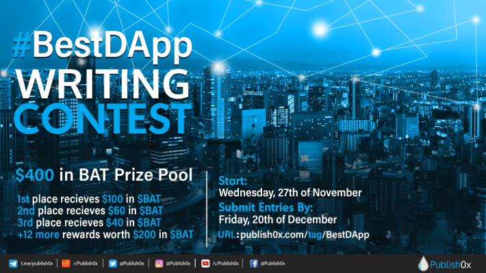 BestDApp writing contest poster