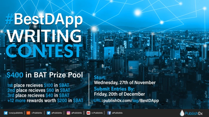 BestDApp writing contest poster