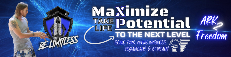 Be Limitless with The ARK & Maximize potential to take life to the next level. Cale your online business ethically and organically. Ark to freedom