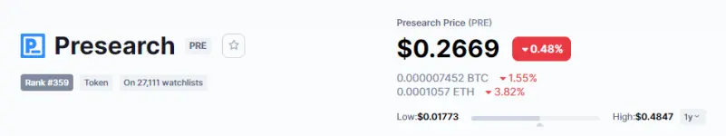 Presearch - Decentralized Search Engine