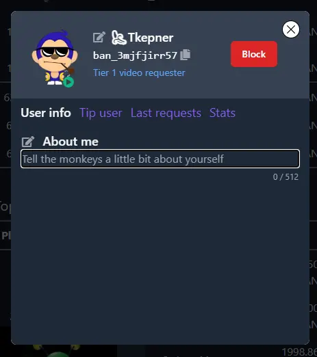 Figure 24. User Profile Screen.