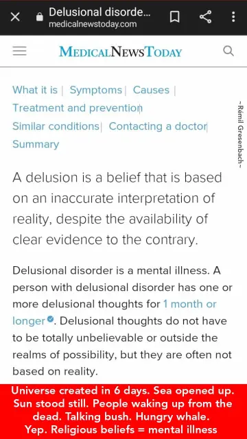 Religion is a mental illness