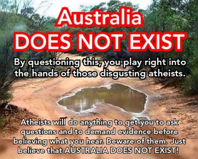 New conspiracy: Australia does not exist