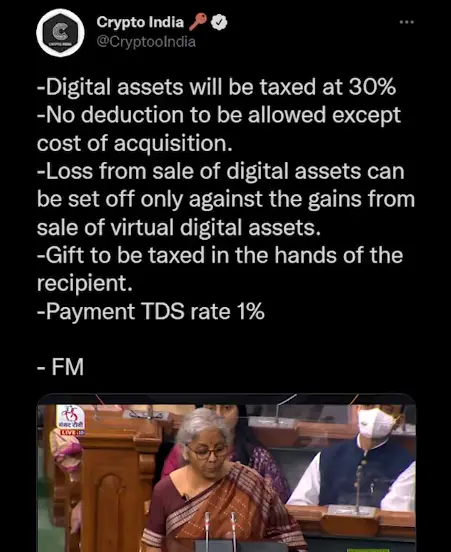 india, crypto, tax, government, regulation