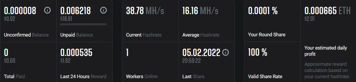10 Day mining snapshot