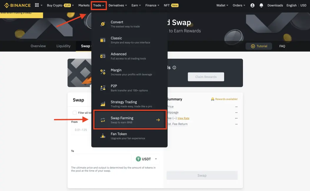 How to use Binance Liquid Swap