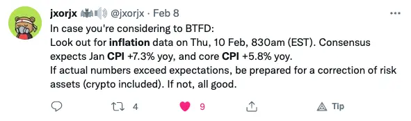 January CPI inflation will be high.
