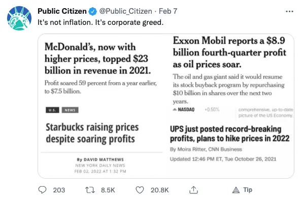 Inflation or corporate greed