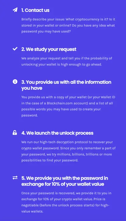 Unlockmywallet summary