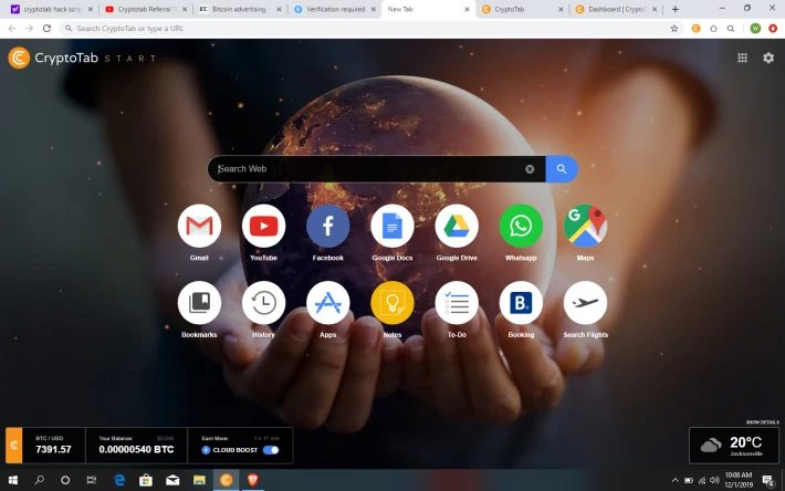 CryptoTab Start Landing Page